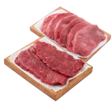 Malse runderbieflappen of runderschnitzels